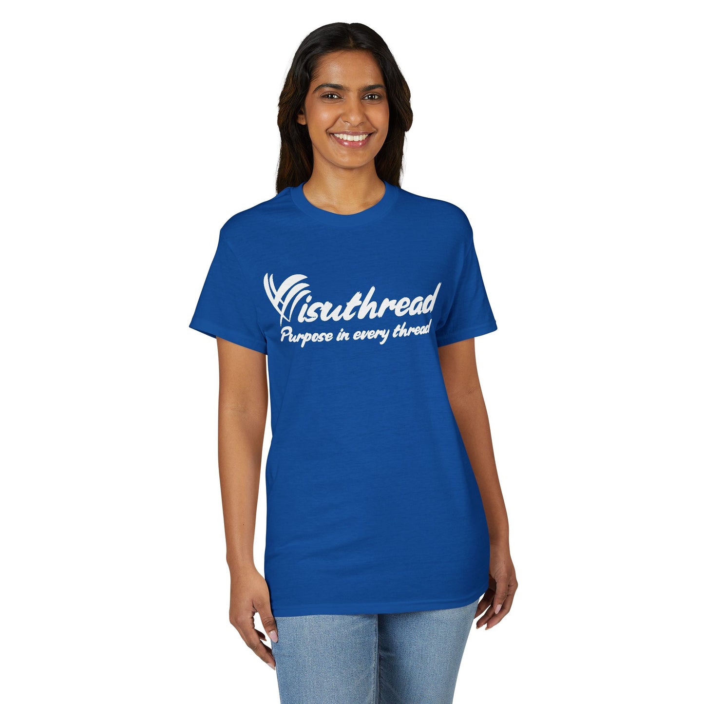 Visuthread Slogan T‑Shirt - Casual Graphic Tee